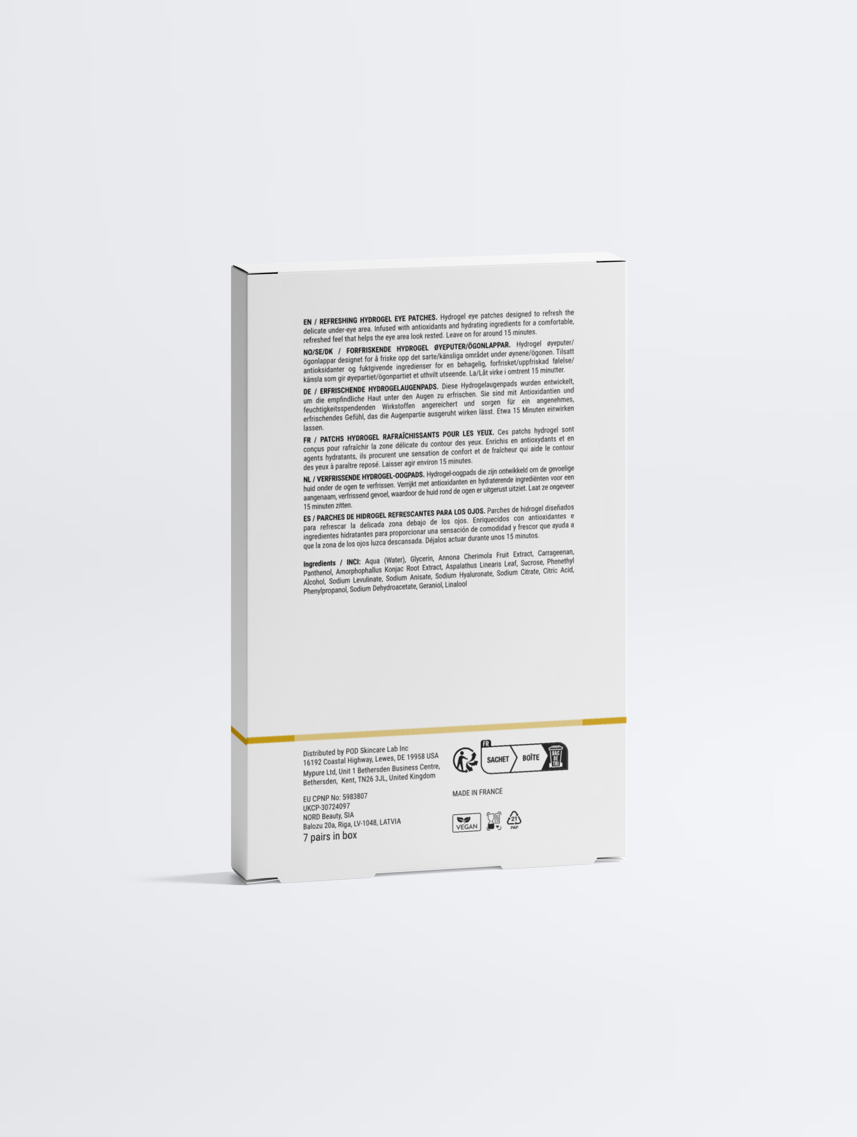 Anti-Fatigue Hydrogel Eye Patches
